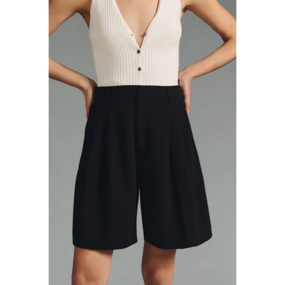 Anthropologie Avery Pleated Short Trousers 6 - Picture 3 of 14